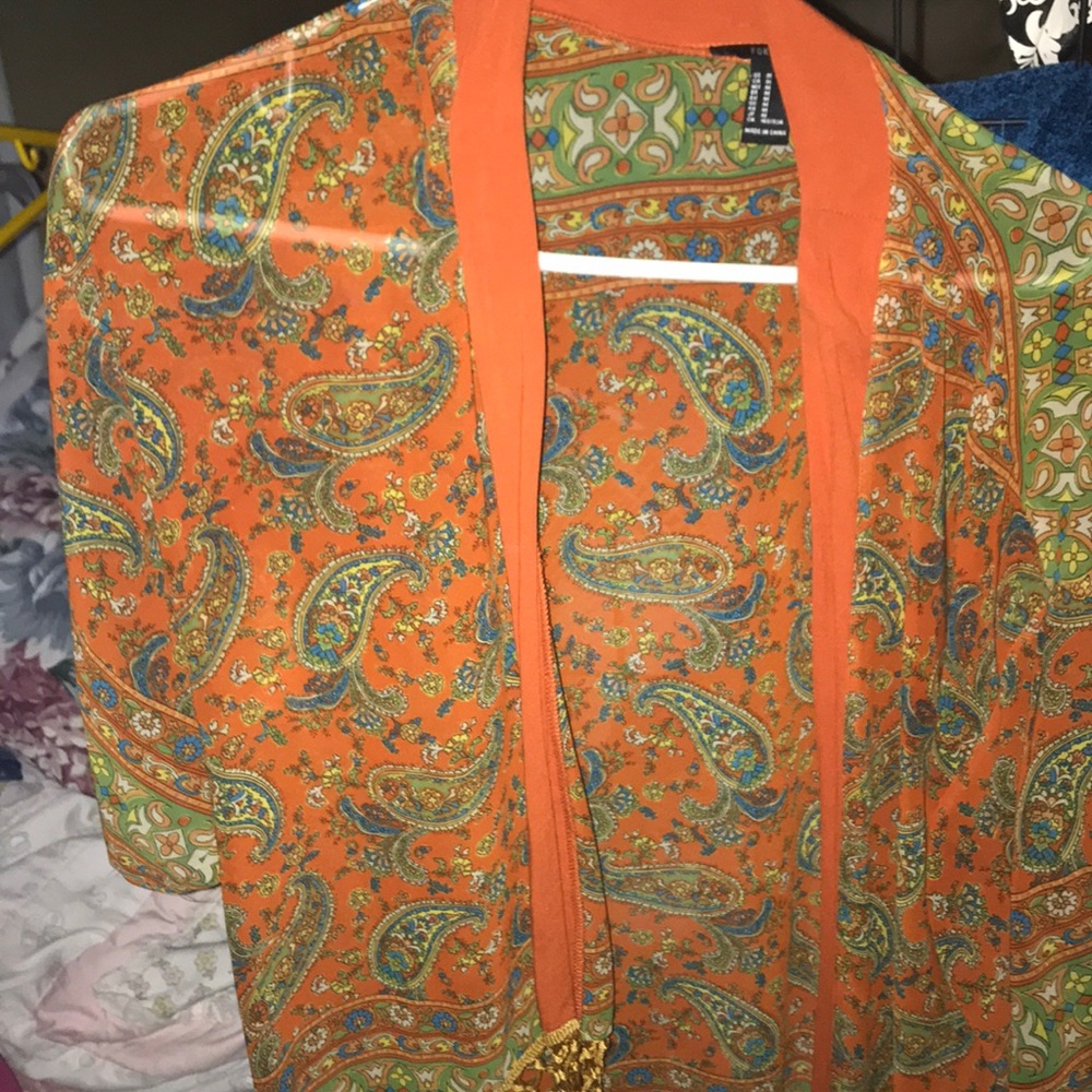 Orange cardigan